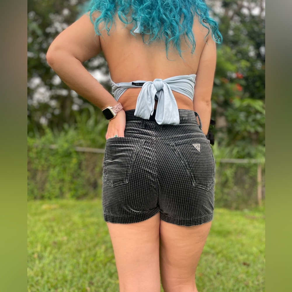 Guess jeans gingham pattern shorts